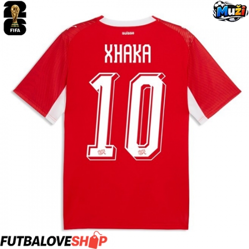 Dres Švajčiarsko Granit Xhaka #10 Domáci MS 2026 Krátky Rukáv